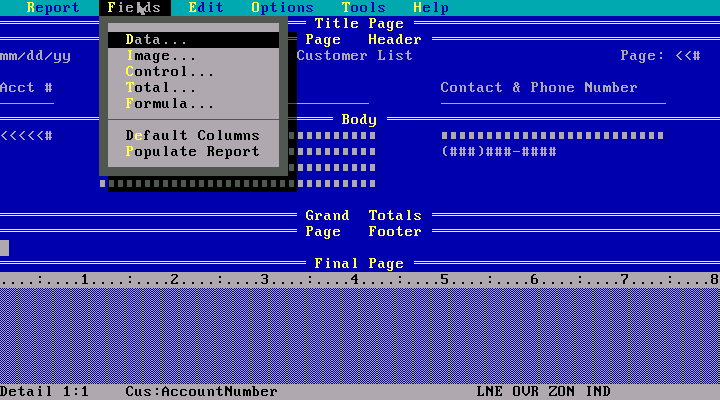 Clarion for DOS 3.1 - Reports